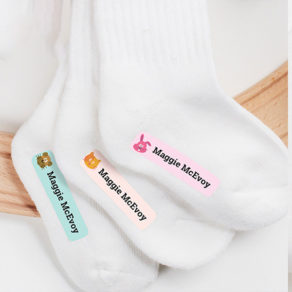 No Iron Waterproof Name Stickers Tag PET Self Adhesive Label